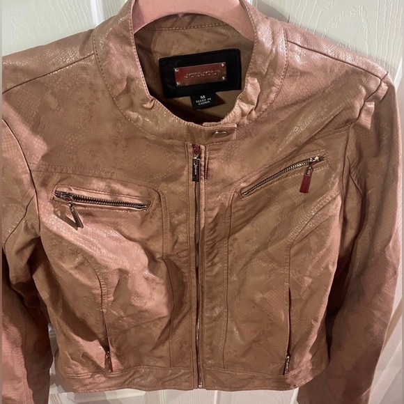 Jou Jou Women’s Medium Faux Leather Jacket - Picture 2 of 9